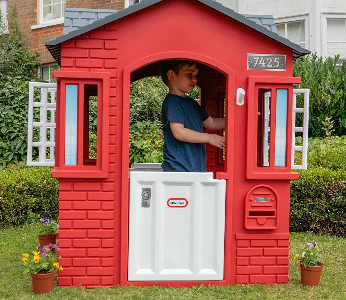 Casa Little Tikes Para Jardín Roja-5