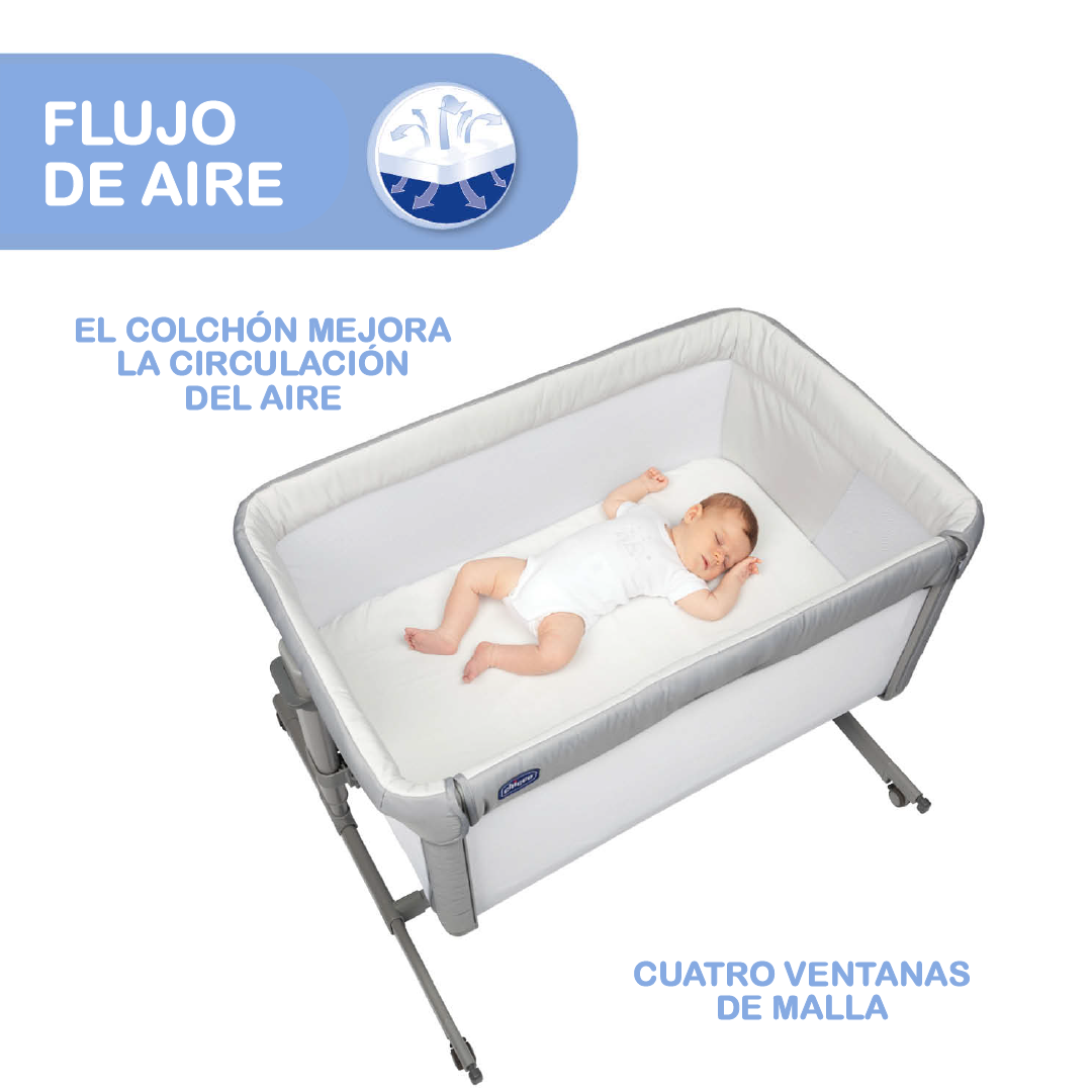 Cuna Colecho Next2Me Magic Evo Dark Grey Chicco-3