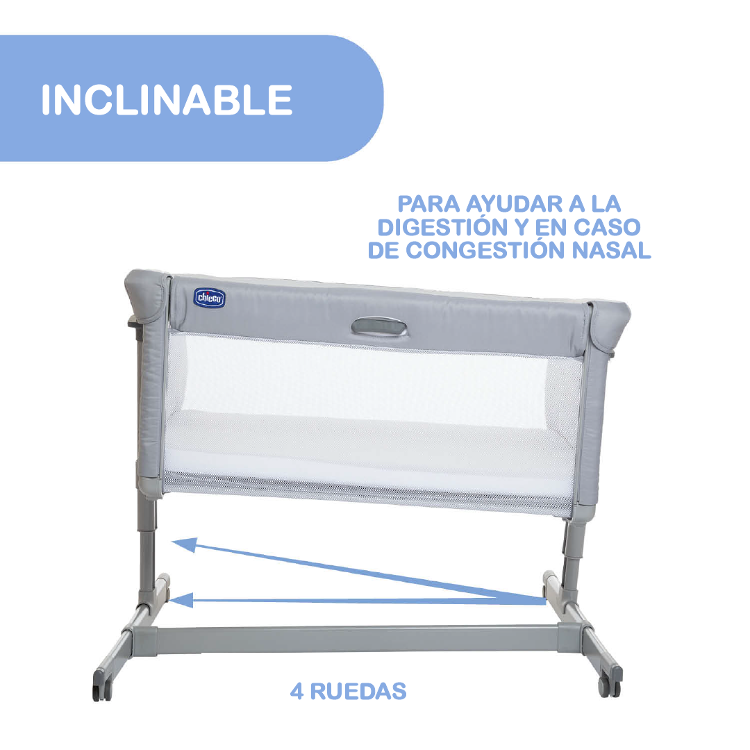 Cuna Colecho Next2Me Magic Evo Dark Grey Chicco-5