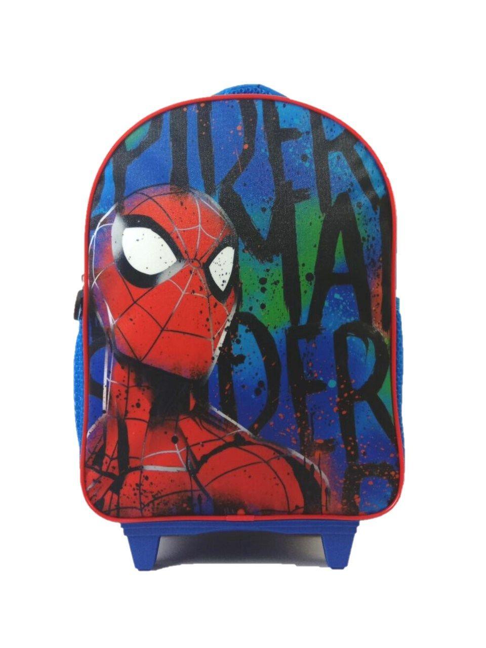 Mochila Con Ruedas Spiderman Azul-0