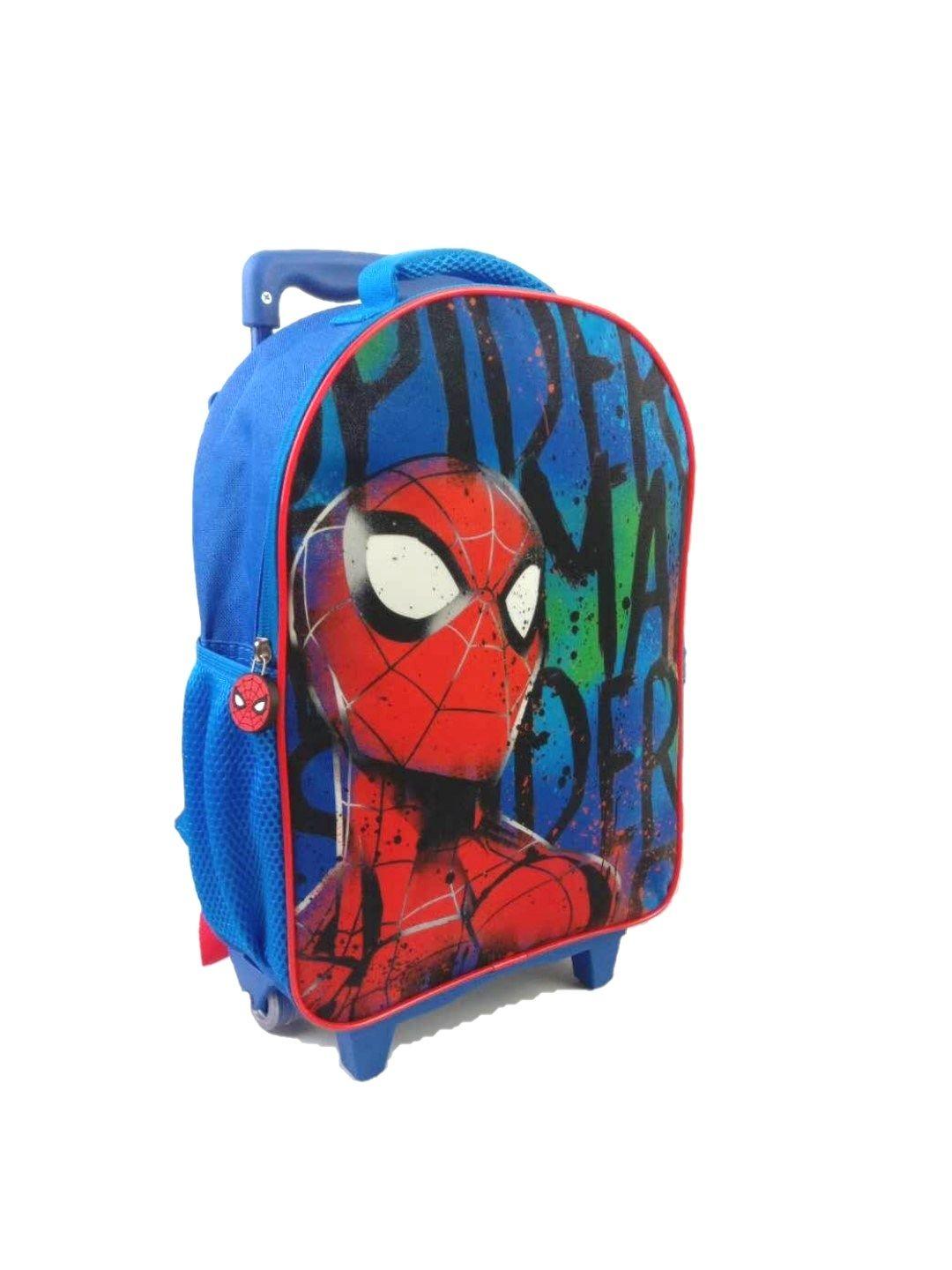 Mochila Con Ruedas Spiderman Azul-1
