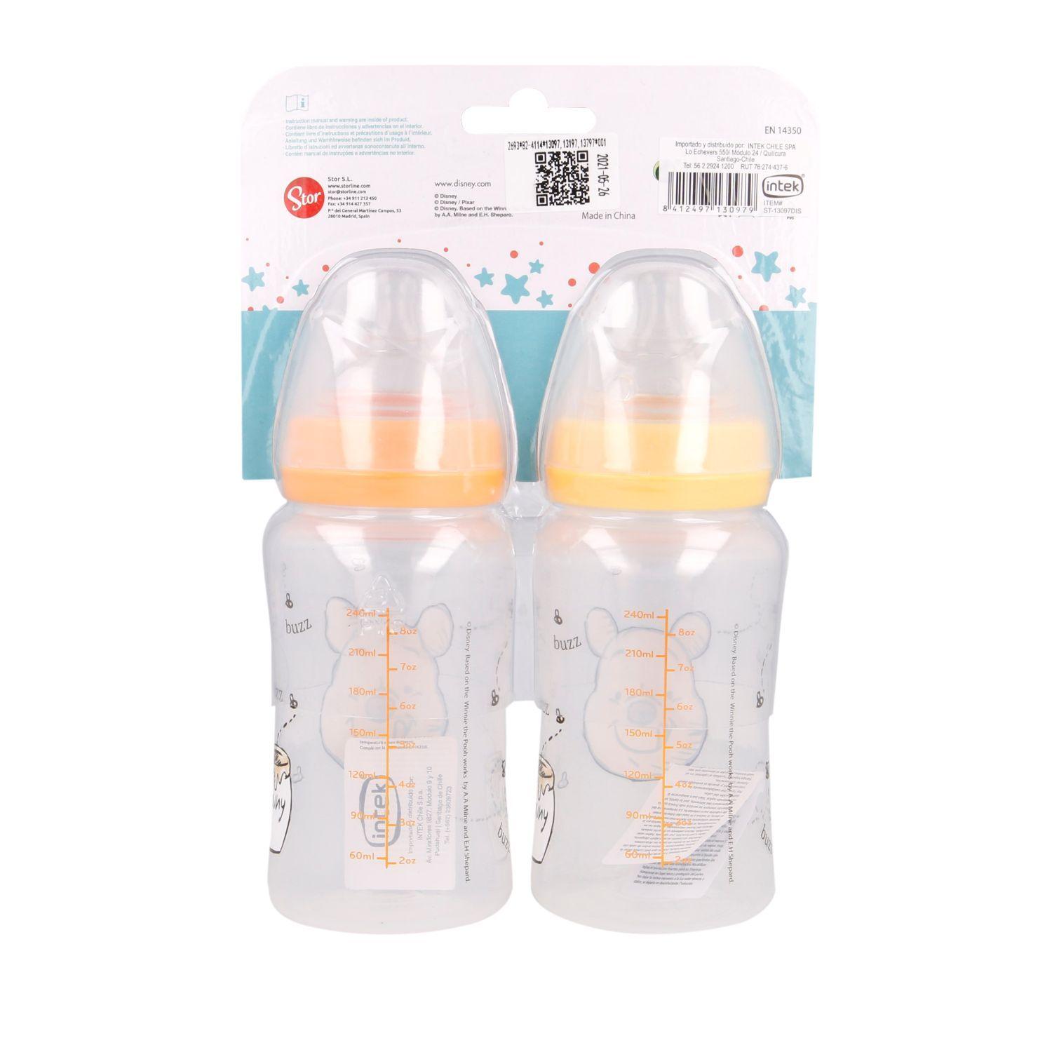 Set 2 Mamaderas 3 Flujos Disney Baby Pooh 240 Ml-2