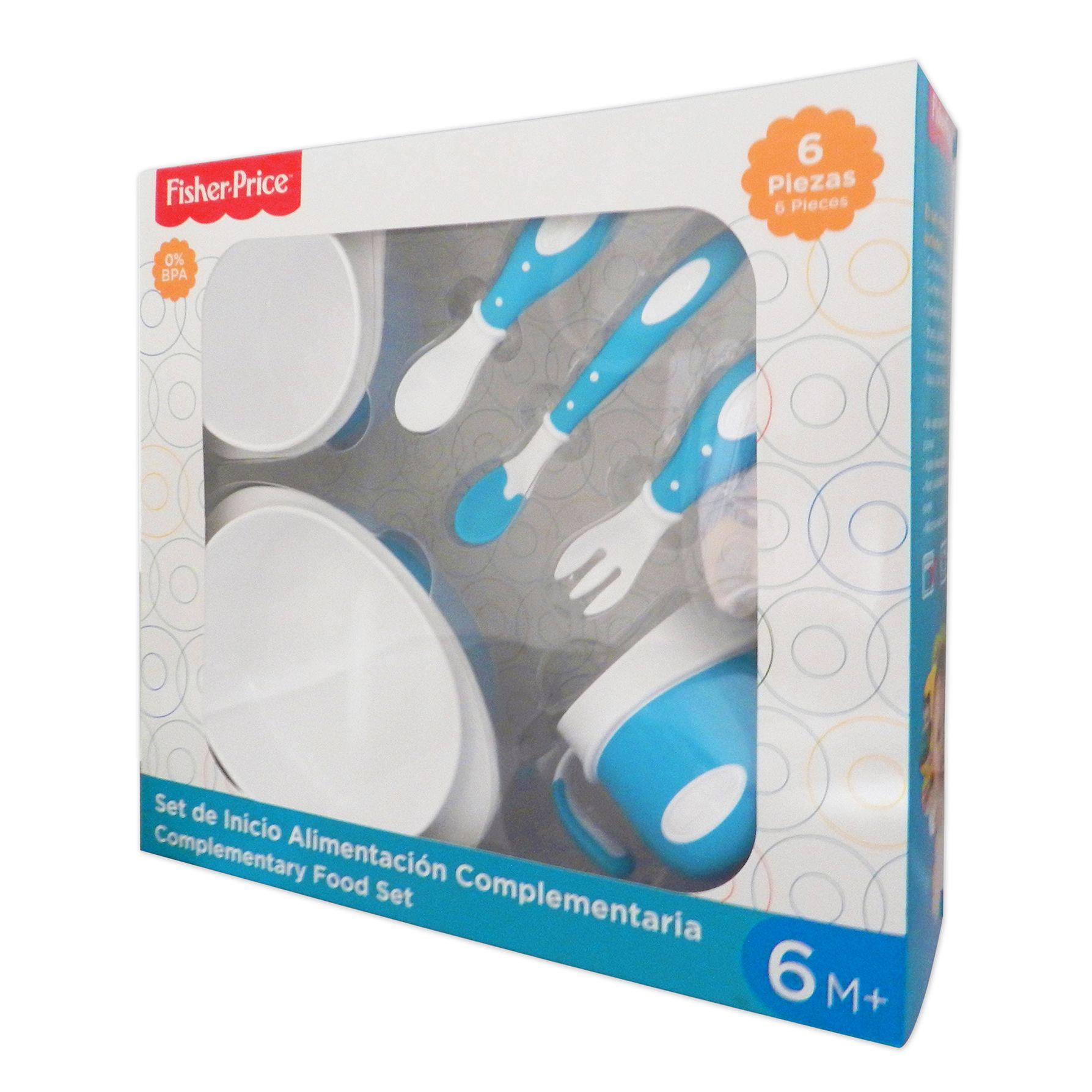 Set de Inicio Alimentación Fisher Price 6 Piezas Azul-0