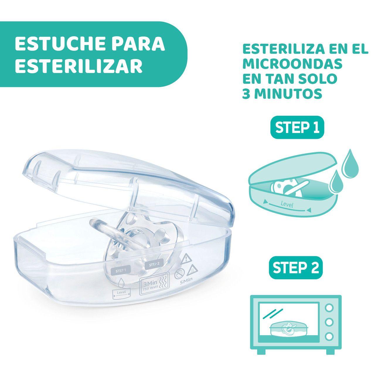 Chupete de Entretención Physio Luxe 2-6M Gris Chicco-6