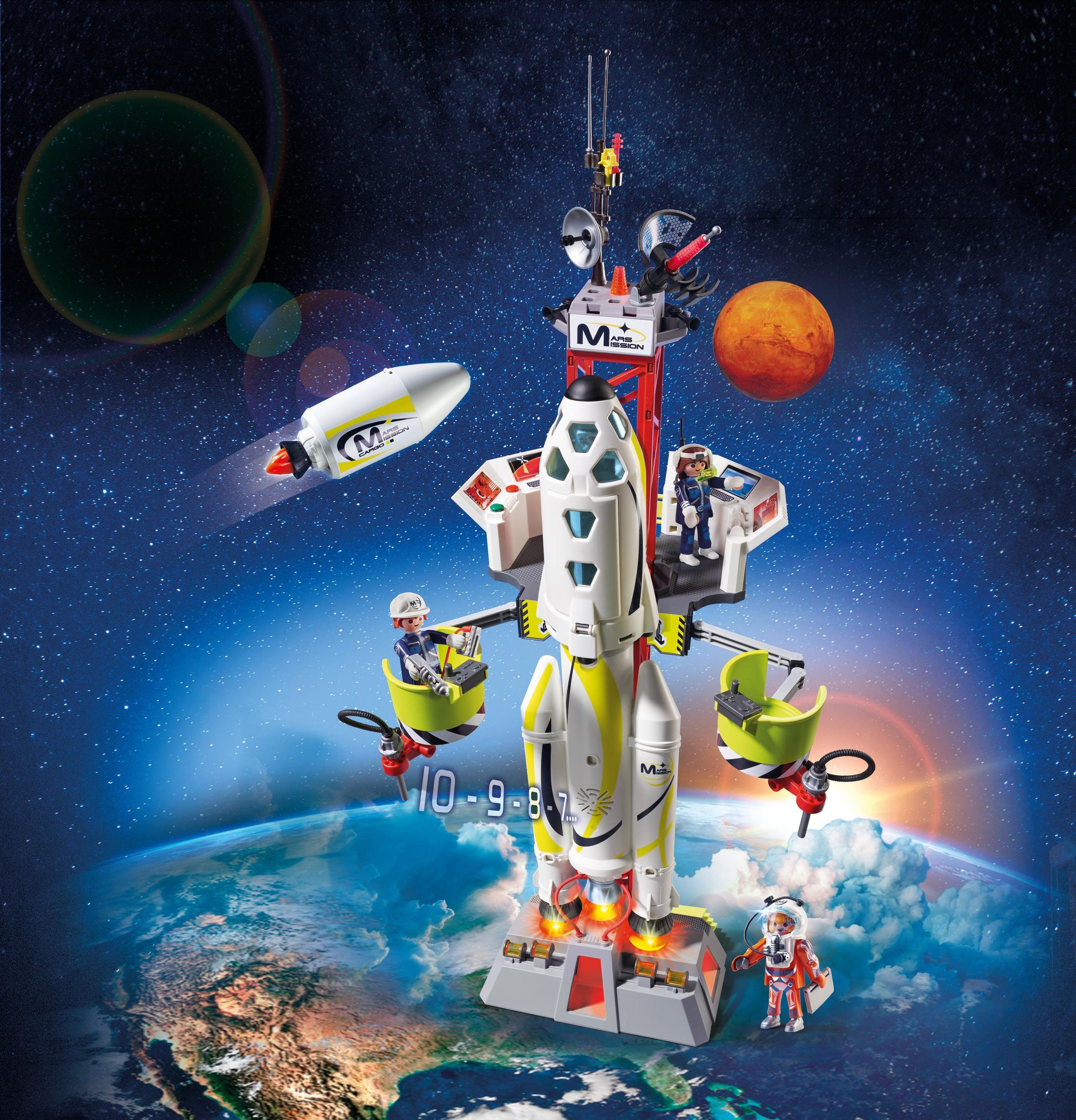 Playmobil Cohete Con Plataforma De Lanzamiento 9488-3
