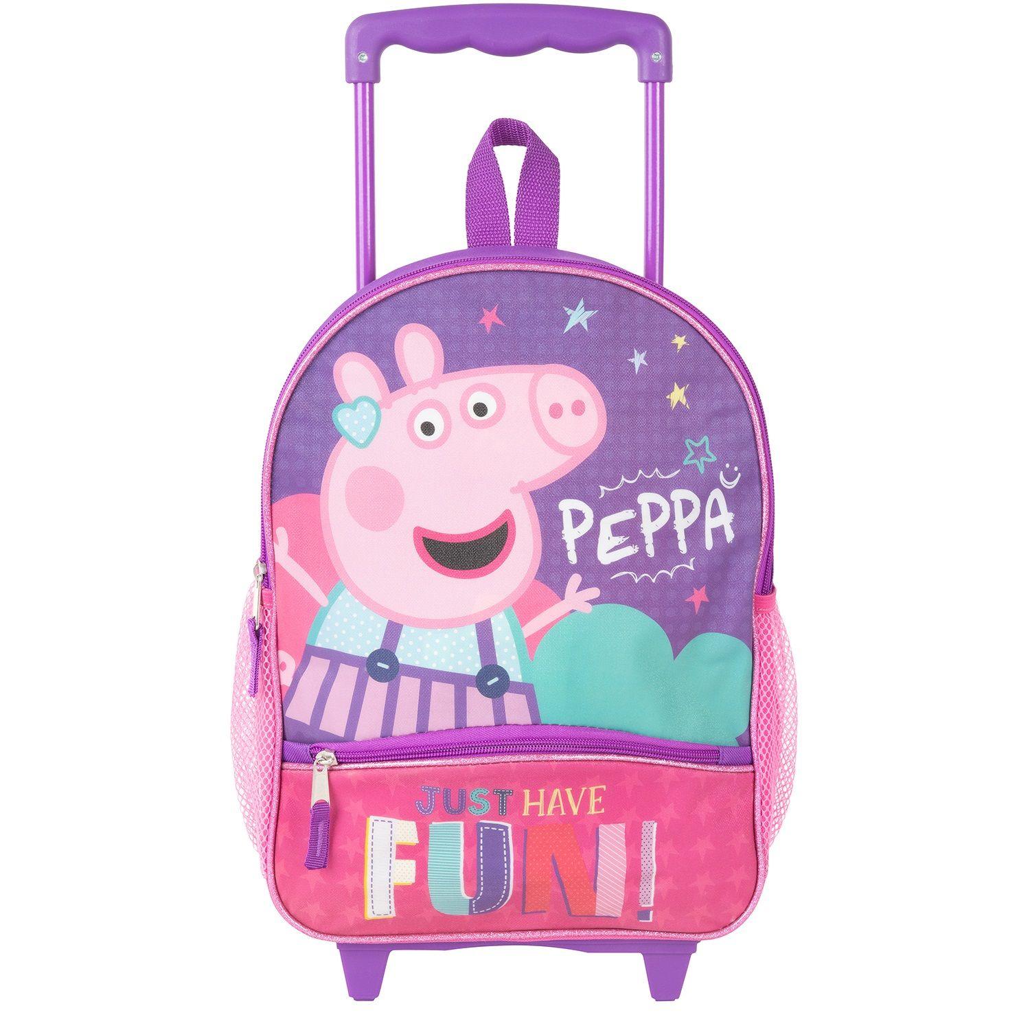 Estuche Doble Cierre + Mochila C/Ruedas Bts Peppa Pig-1