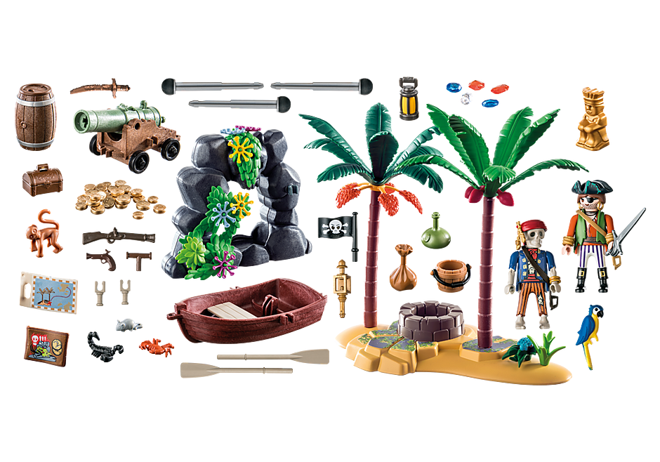 Playmobil Isla del Tesoro Pirata con Esqueleto - 70962-1