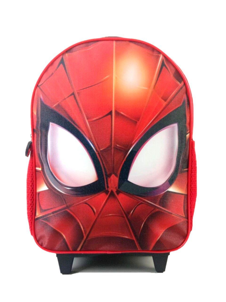 Mochila Con Ruedas Spiderman Roja-0