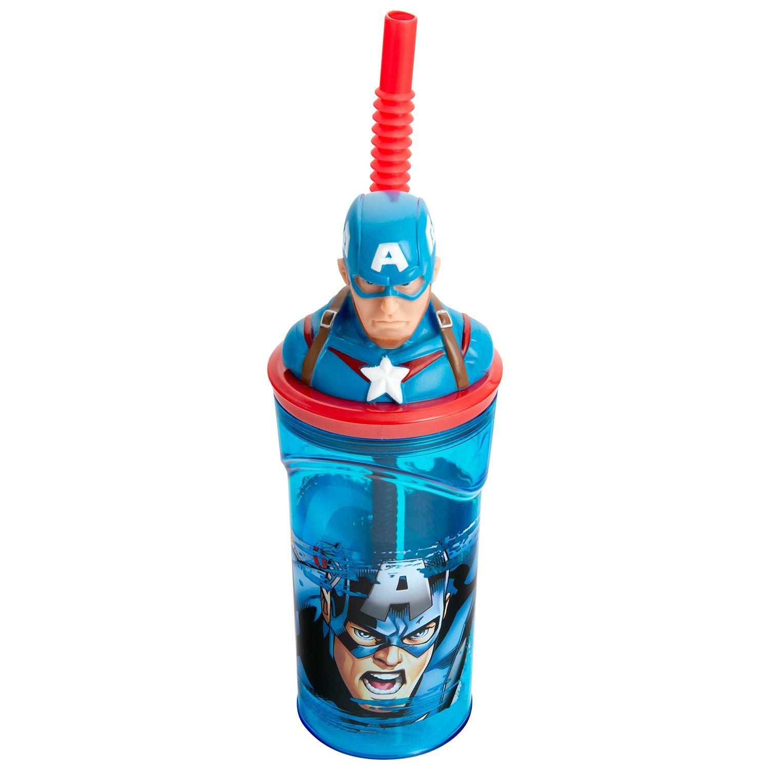 Individual  + Set Cubiertos + 3 Tomajugos Figura Avengers-3