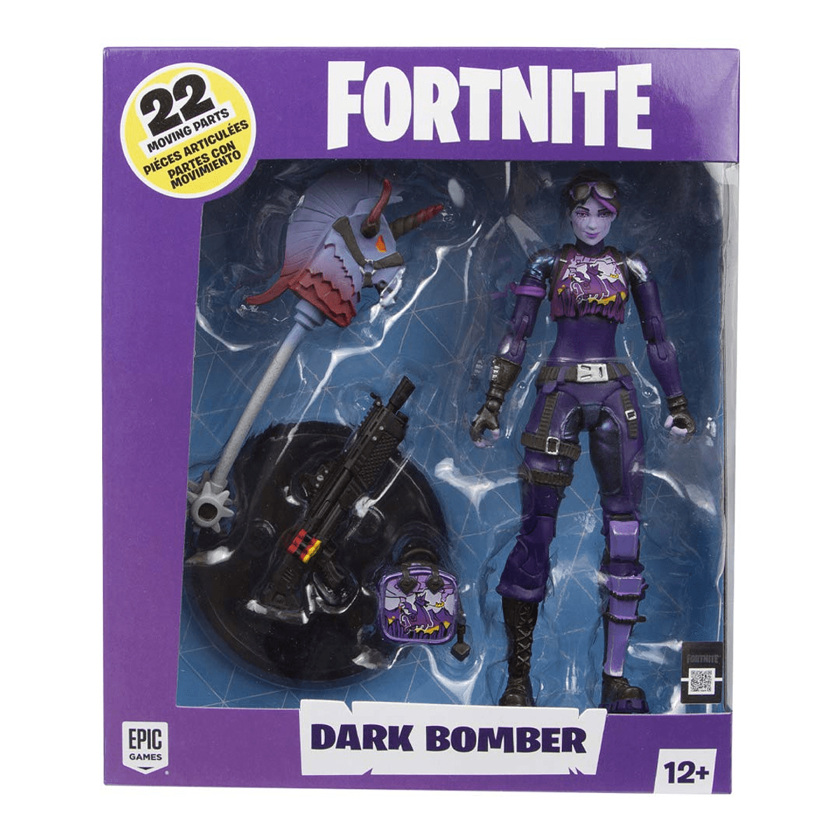Figura Acción 7" + Accesorios Fortnite Wv5 Dark Bomber-0