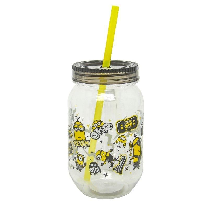 Botella Y Jarro Con Bombilla, Botella, Tazon 3D Minions-2