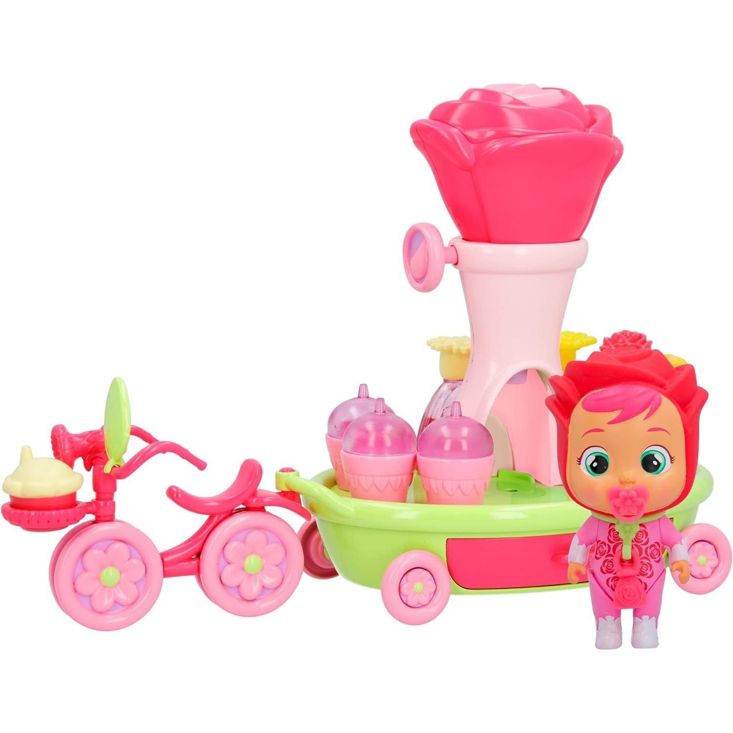 Playset Bebes Llorones La Bici Carrito de Rose-0