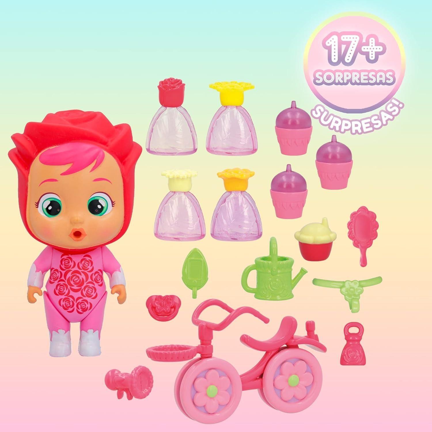 Playset Bebes Llorones La Bici Carrito de Rose-4