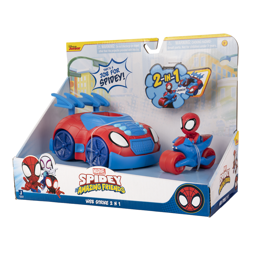 Marvel Spidey - Figura Spider 2 en 1 Web strike-8