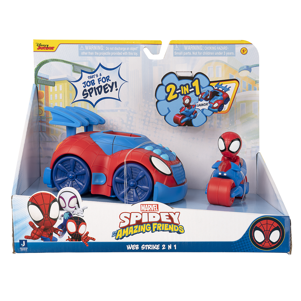 Marvel Spidey - Figura Spider 2 en 1 Web strike-0