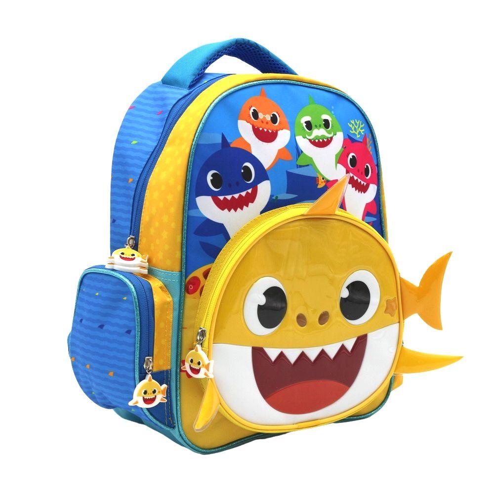 Mochila Infantil Baby Shark Bolsillo 14" Original-2