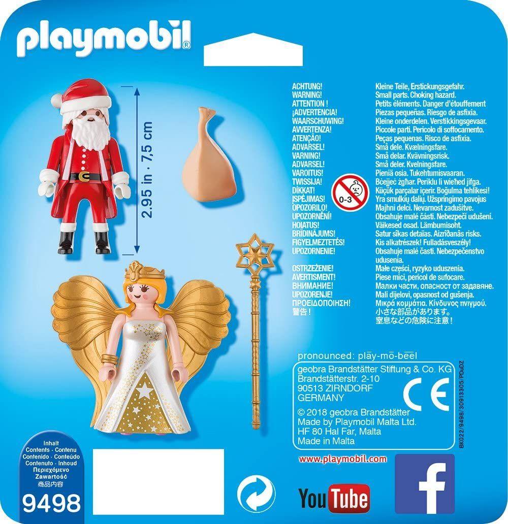 Playmobil Duo Pack Papá Noel Con Ángel 9498-1