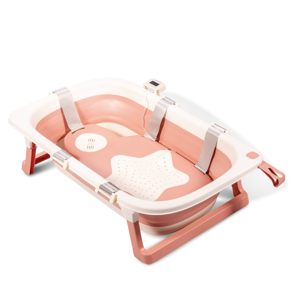 Tina de Baño Plegable para Bebes de Pikaboo Dakota Rosada-0