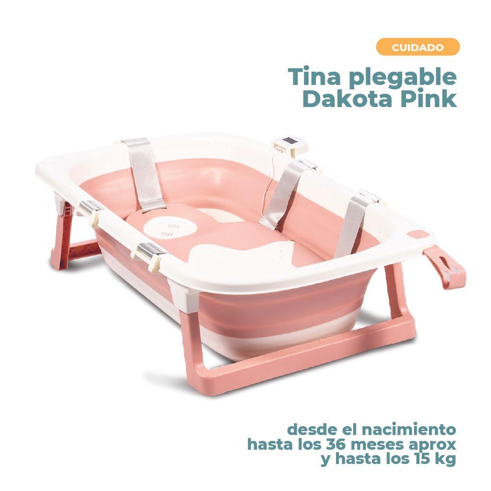 Tina de Baño Plegable para Bebes de Pikaboo Dakota Rosada-1