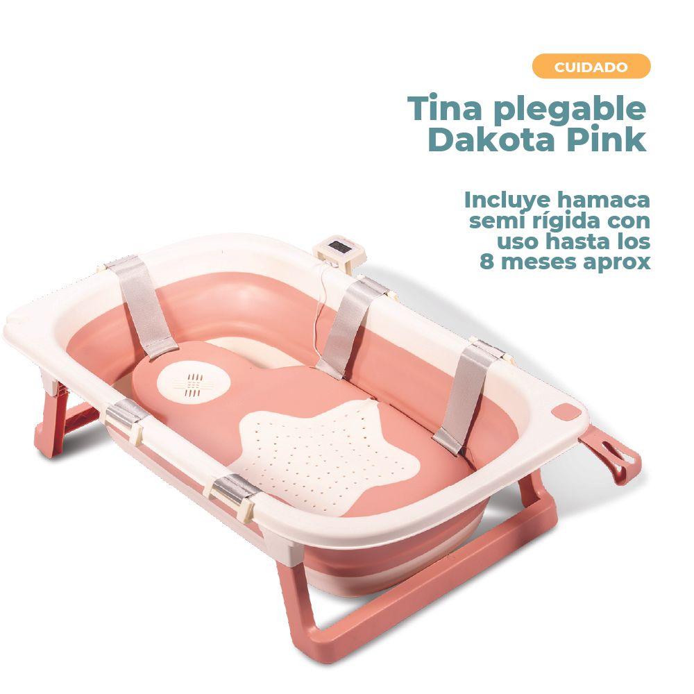 Tina de Baño Plegable para Bebes de Pikaboo Dakota Rosada-4