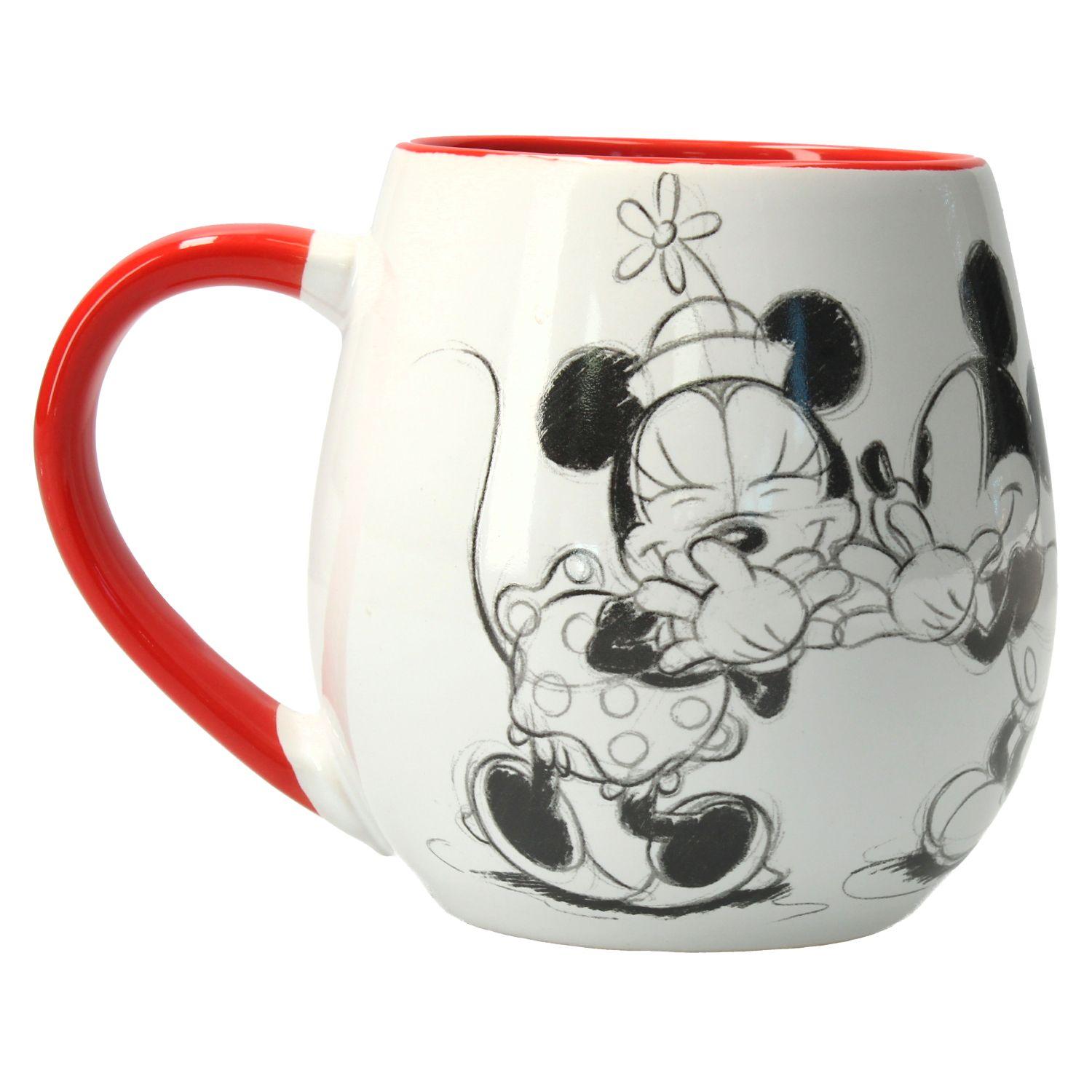 Tazon Redondo Mickey-Minnie Negro/Rojo 4 Diseños Surtido-3