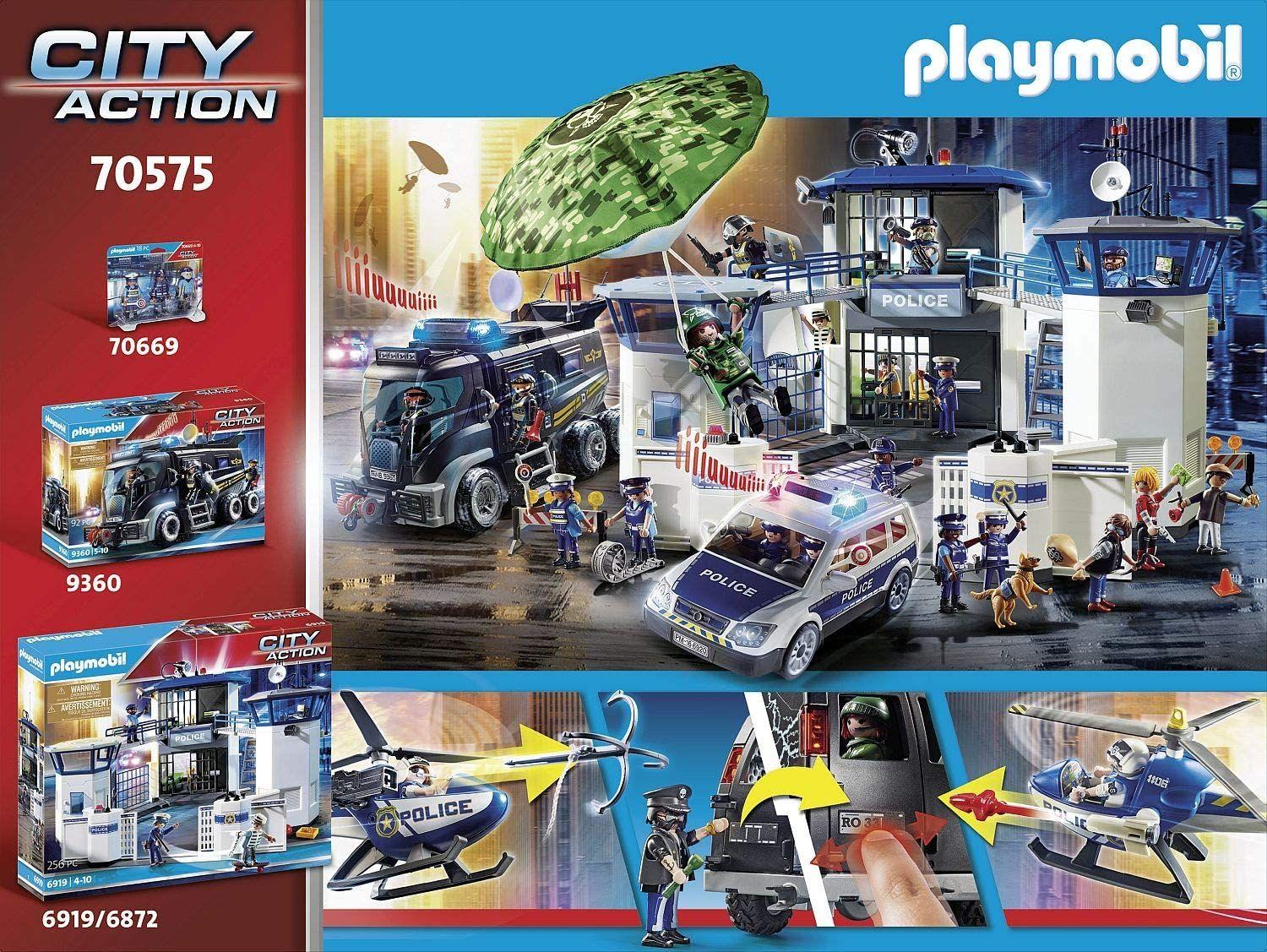 Playmobil Helicóptero Persecución Con Van Runaway 70575-2