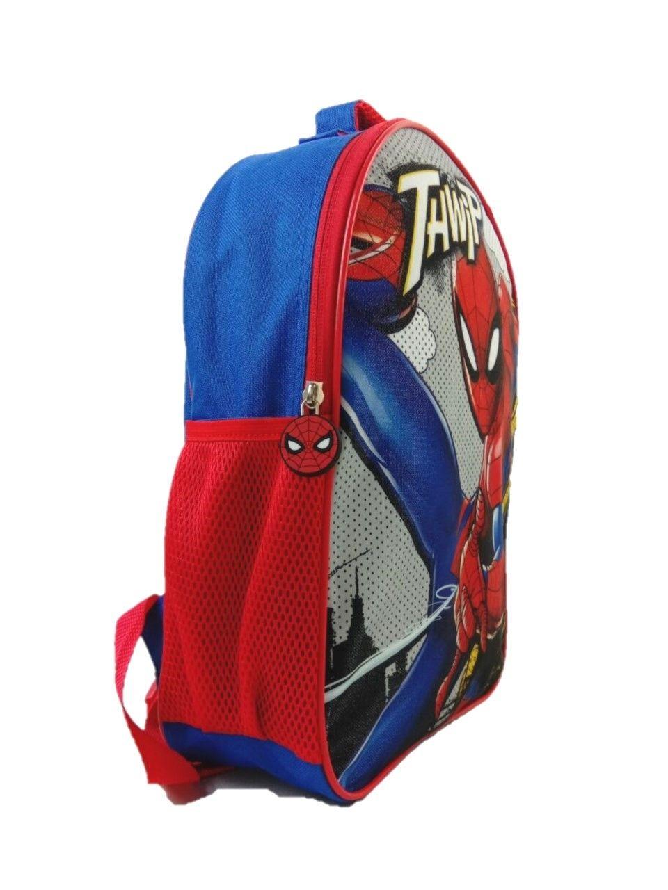 Mochila infantil spiderman azul-1