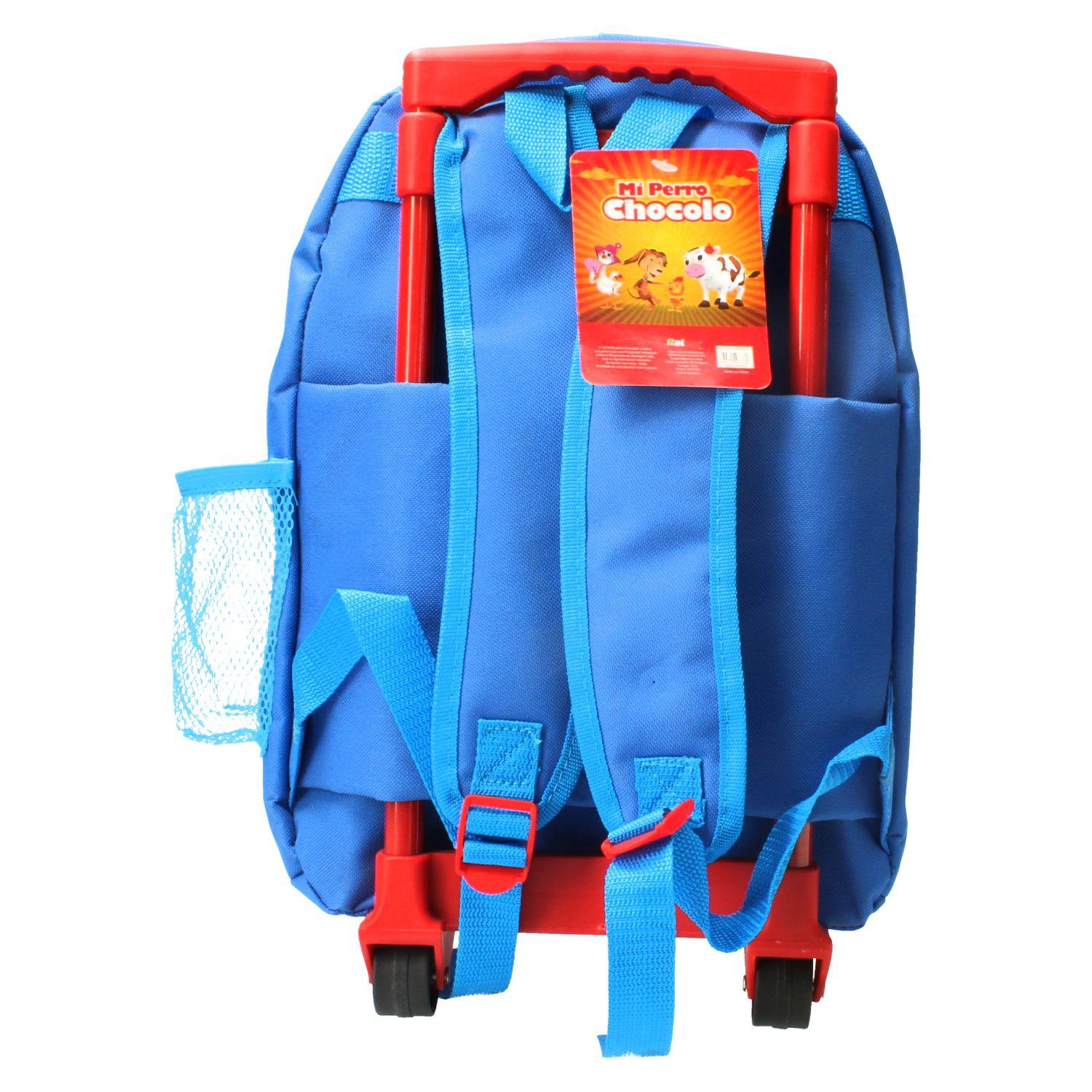 Mochila Eco-14 C/Ruedas Perro Chocolo Azul-2