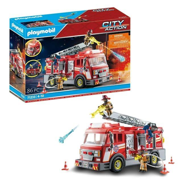 Playmobil Camión de Bomberos con Luces Intermitentes- 71233-0