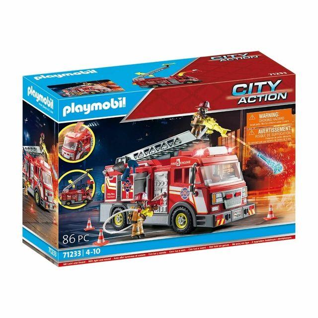 Playmobil Camión de Bomberos con Luces Intermitentes- 71233-1