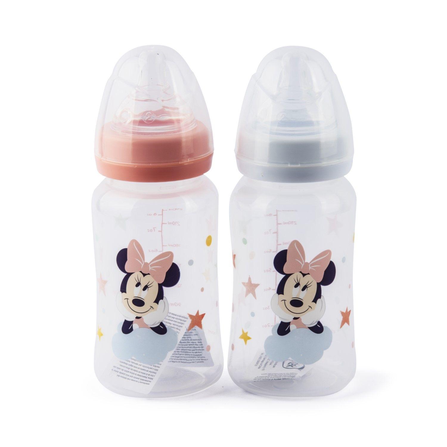 Set 2 Mamaderas 3 Flujos Disney Baby Minnie 240 Ml -0