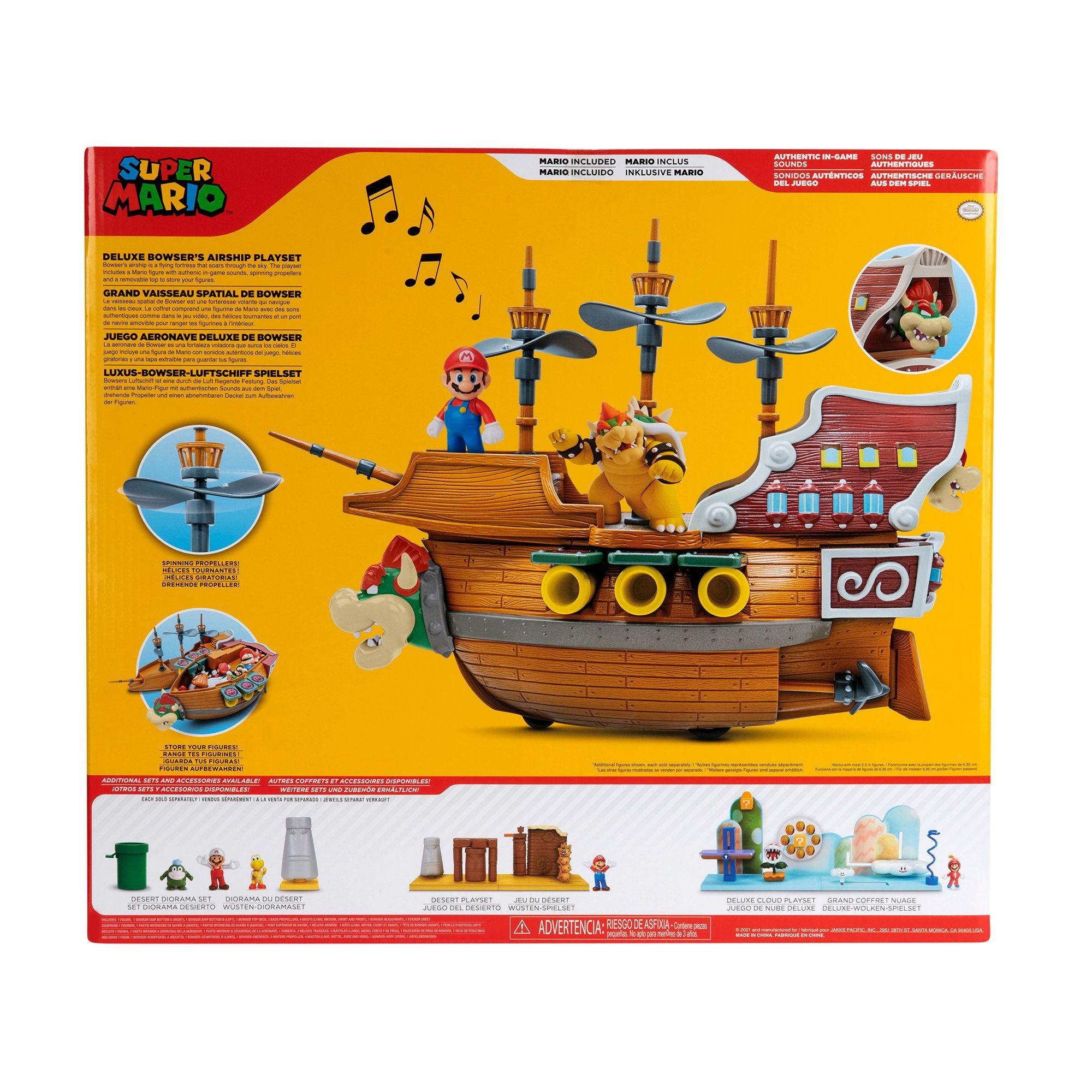 Playset Aeronave de Bowser Deluxe Super Mario-5