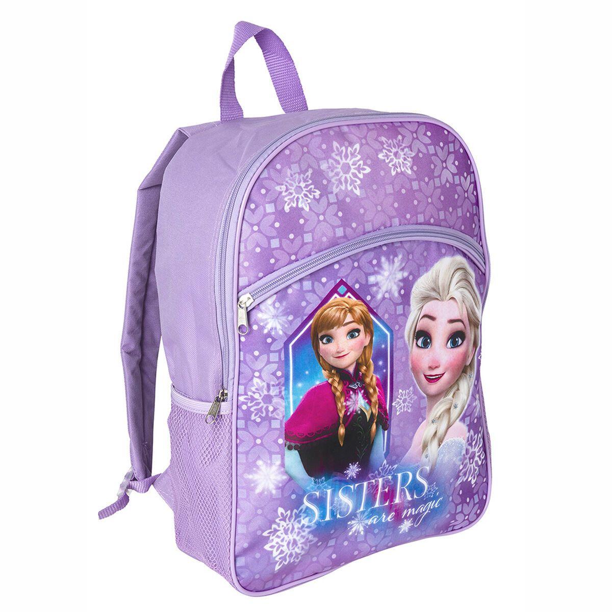 Mochila Escolar Frozen Lila 16-1