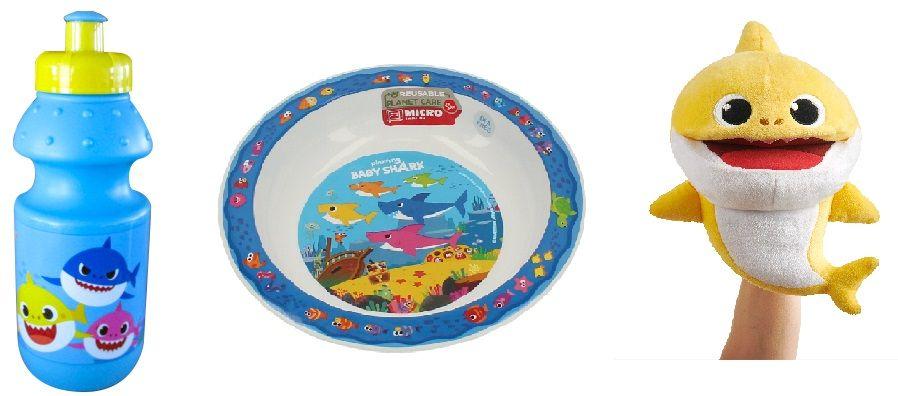 Botella Sport + Plato Hondo + Titere Controlado Baby Shark-0