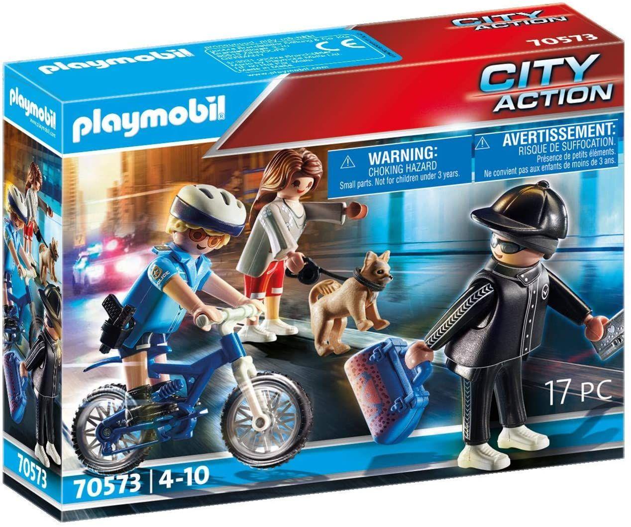 Playmobil Policía Bicicleta Con Ladrón 70573-0
