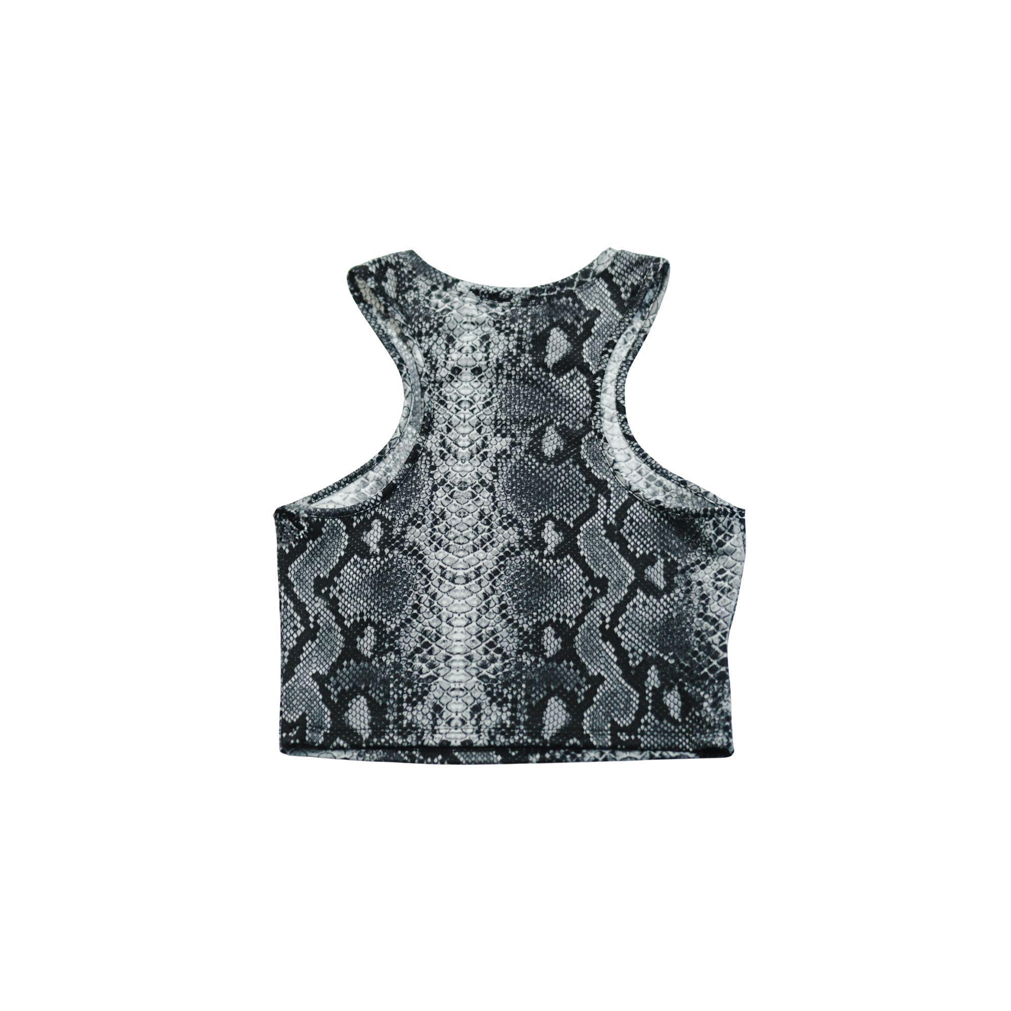 Crop Top Mujer Sin Mangas Animal Print Serpiente - MQM-3