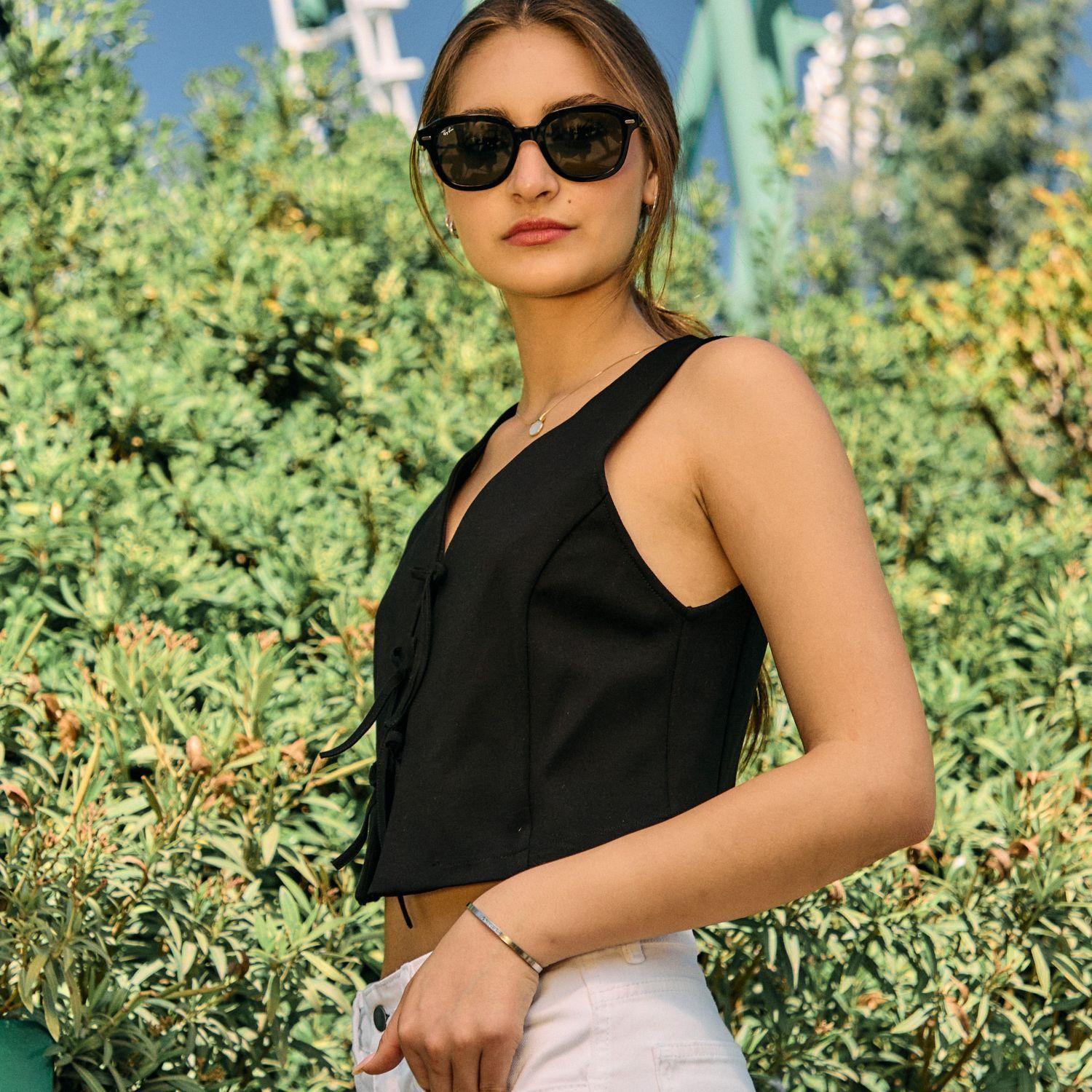 GILETTE PETUNIA NEGRA AMARRA-2
