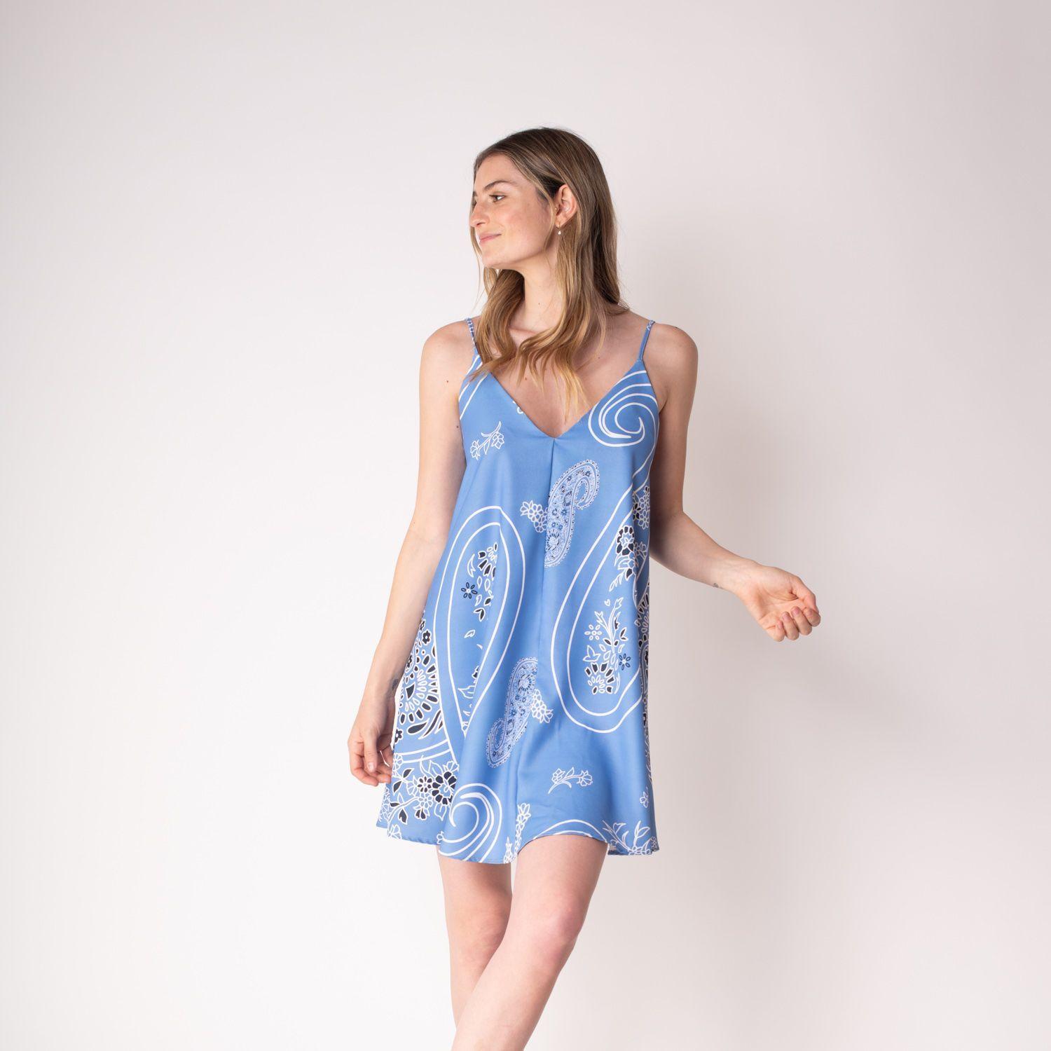 Vestido Paisley Azul-3