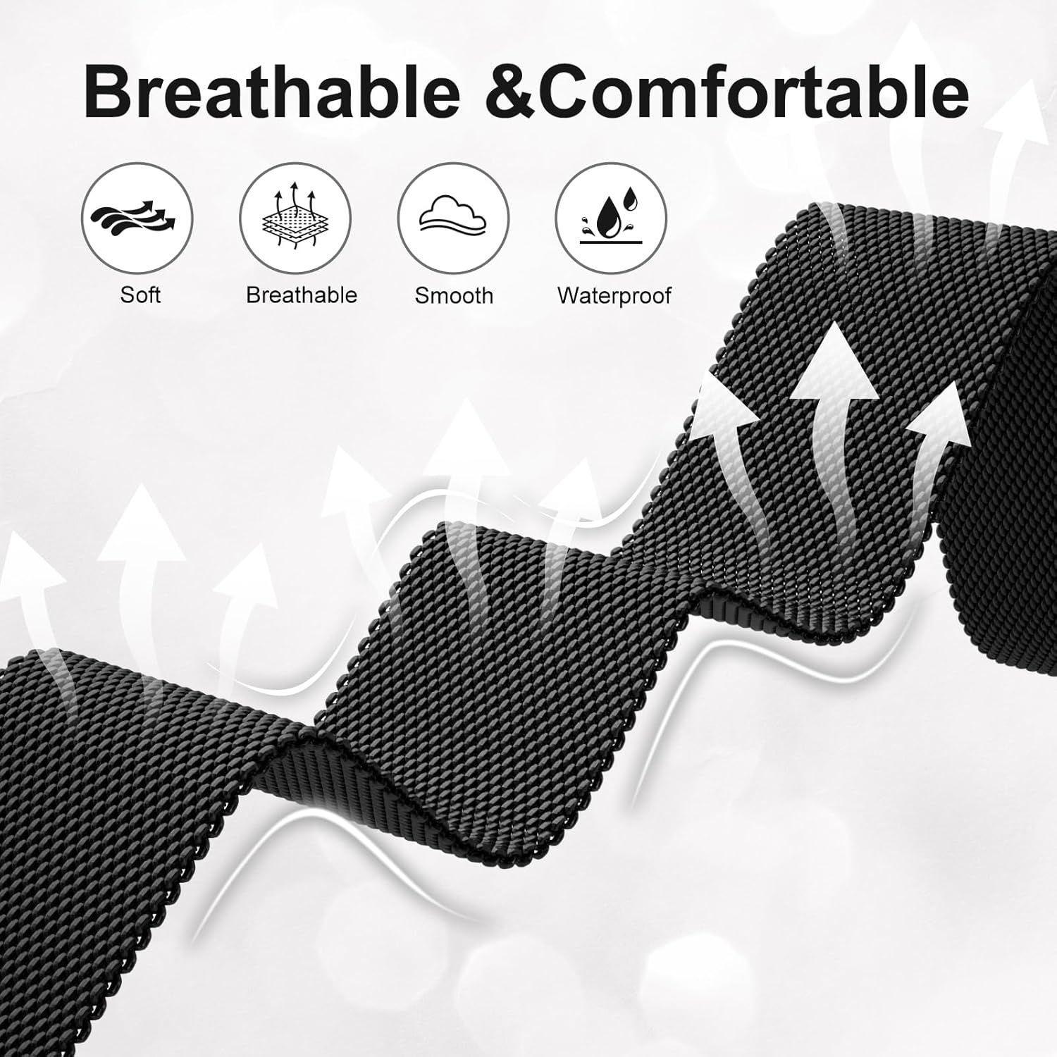 Correa de malla trenzada acero inoxidable Apple watch 38 40 41 S11 S10 42mm-2