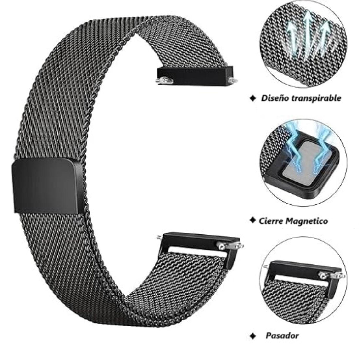 Correa Metálica Magnética Para Huawei Gt6 Gt5 Gt4 Gt3 Gt2 / 22mm Rosado-2