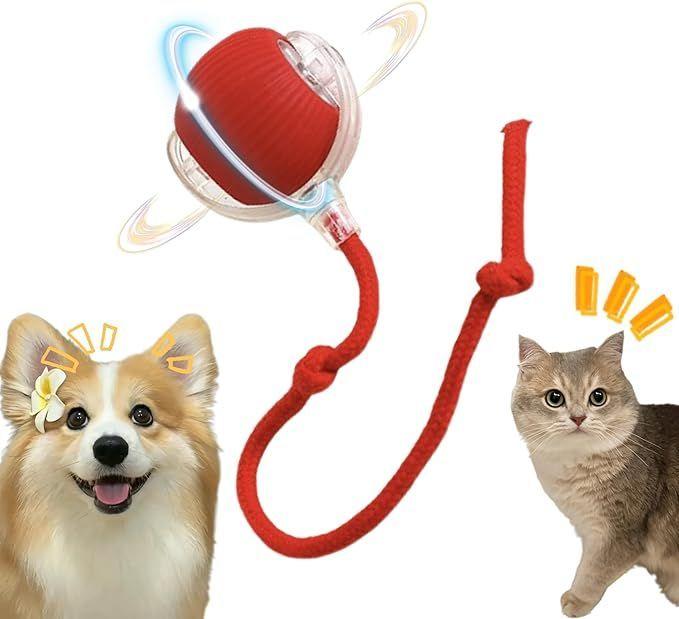 Pelota Giratoria Interactiva jueguete Para Mascotas Gato-2