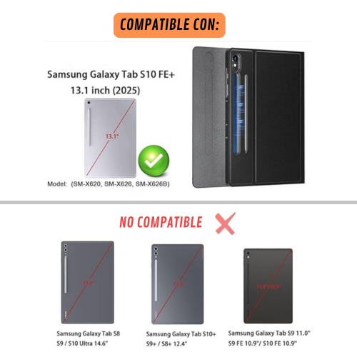 Funda con Teclado para Samsung Galaxy Tab S10 Fe Plus 13.1-4