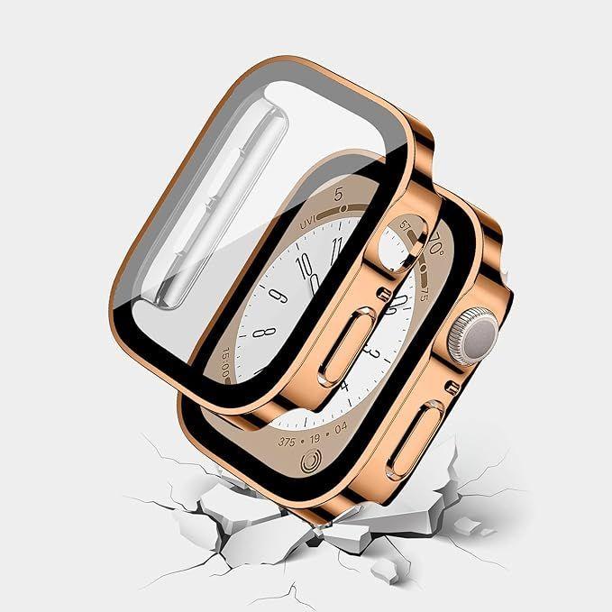 Protector Carcasa Slim Para Apple Watch 42mm Serie 10 Oro Rosa-5