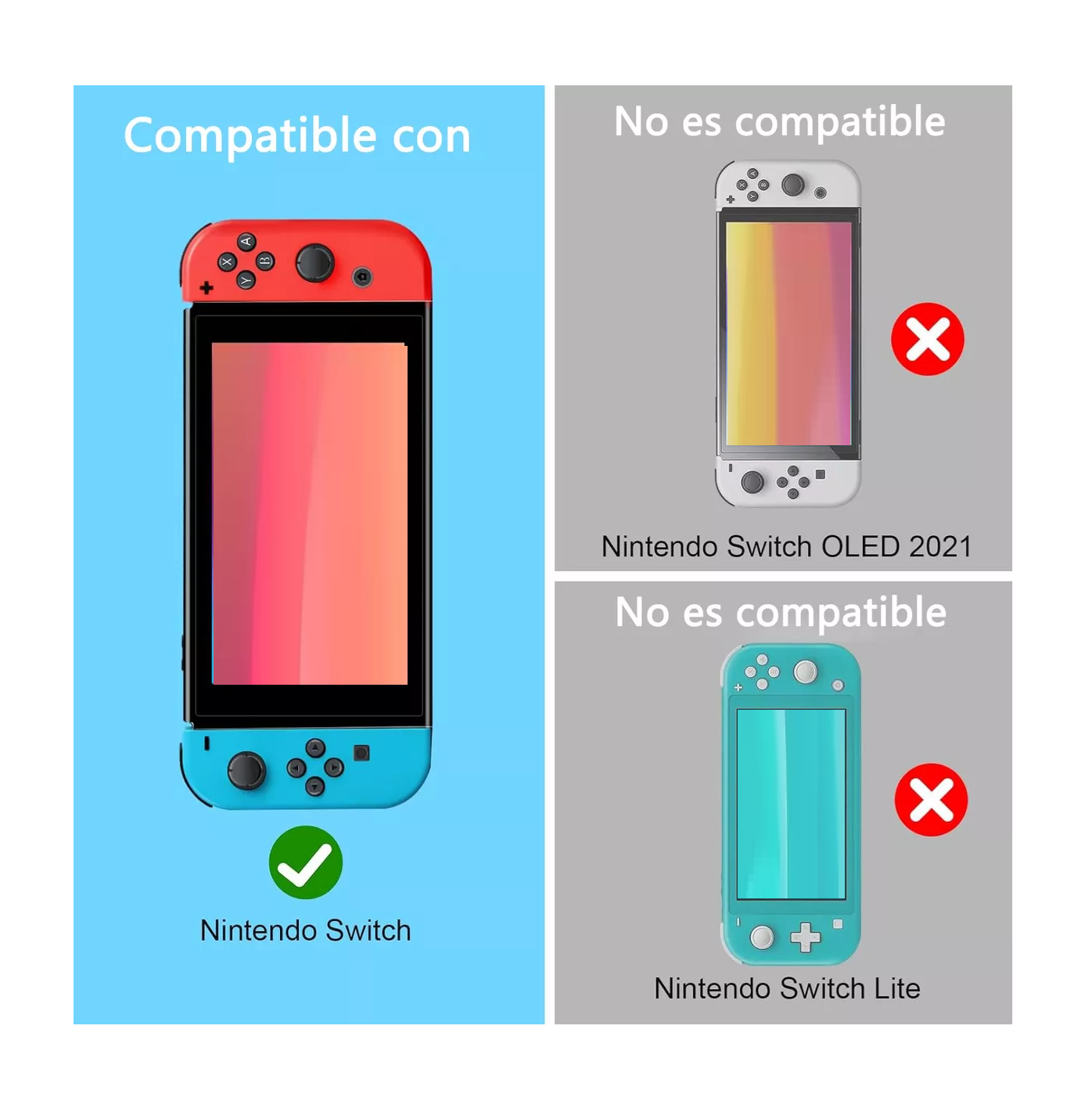 Lamina de Vidrio Templado Para Nintendo Switch-2