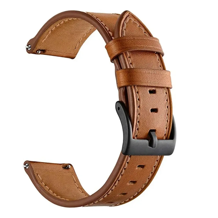 Correa De Cuero Para Xiaomi Watch 5 Active 5 Lite Watch 3 Active 3 Lite Marron Claro-1