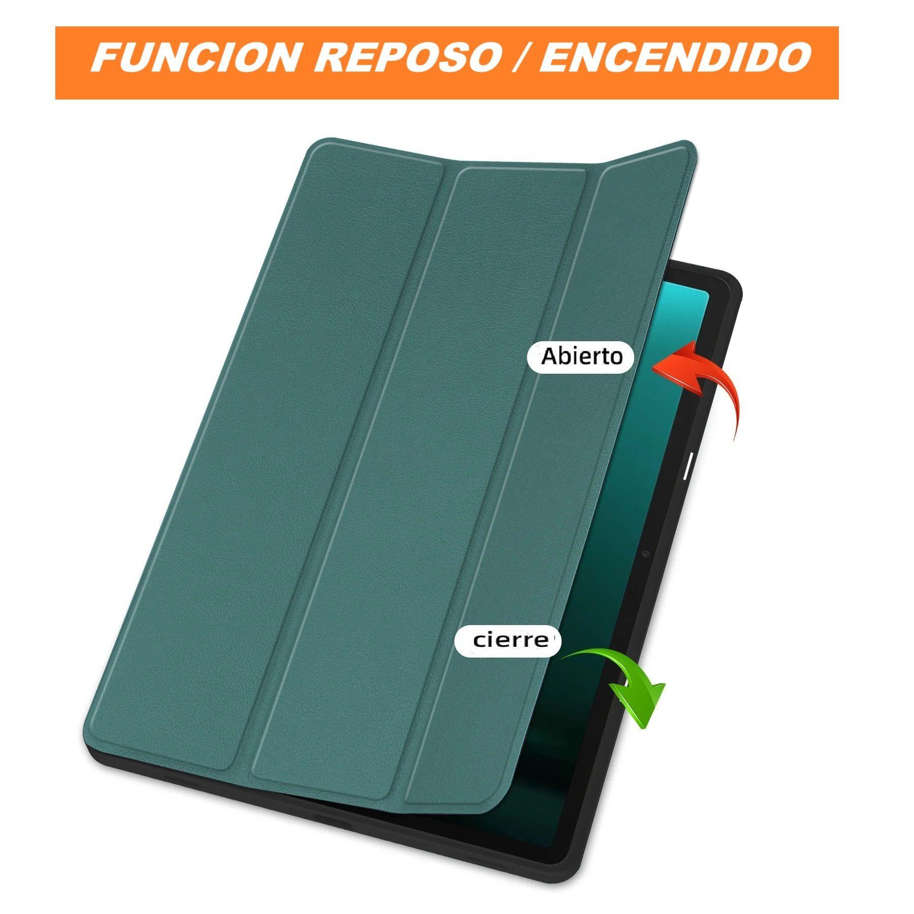 Carcasa Para Samsung Galaxy Tab S6 Lite 10.4" pulgadas con portalápiz Verde-3