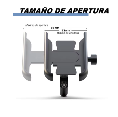 Soporte Aluminio De Teléfono Para Moto Bicicleta Manillar-2