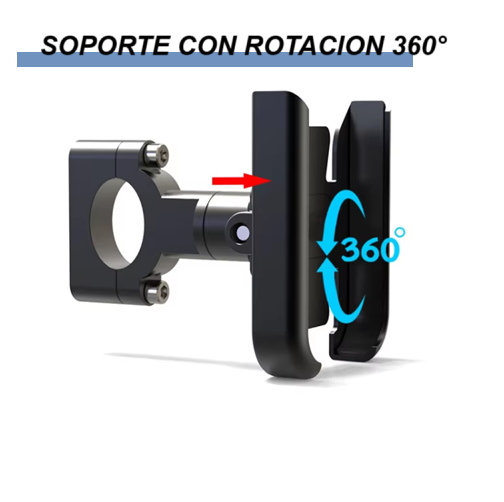 Soporte Aluminio De Teléfono Para Moto Bicicleta Manillar-3