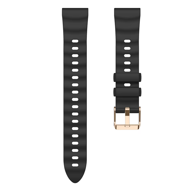 Correa Silicona Para Huawei Watch Gt6 41mm Negro-2