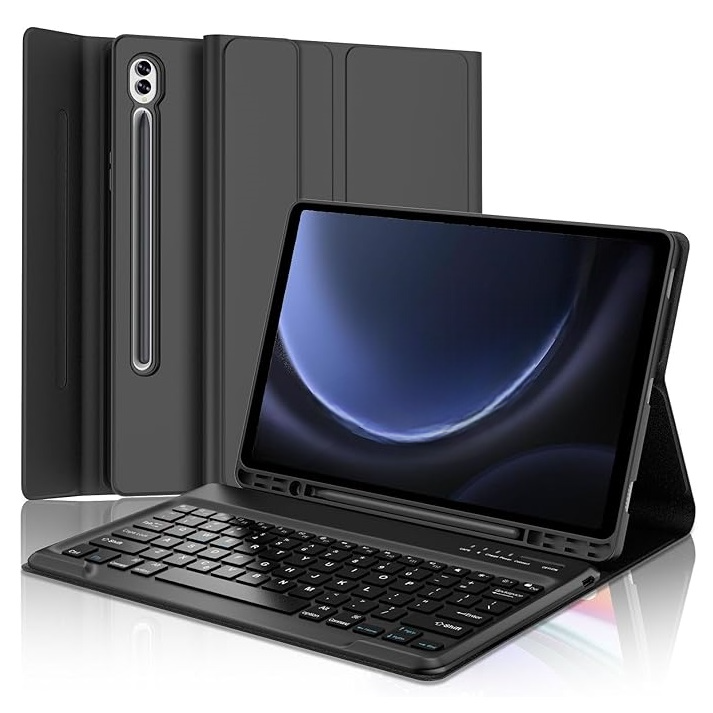 Funda con Teclado para Samsung Galaxy Tab S10 Plus 12.4" Negro-0